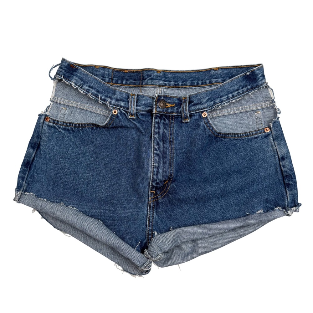 Levi Strauss Orange Tab Shorts Vintage Cut Offs  Upcycled  Festival Grunge Sz 30